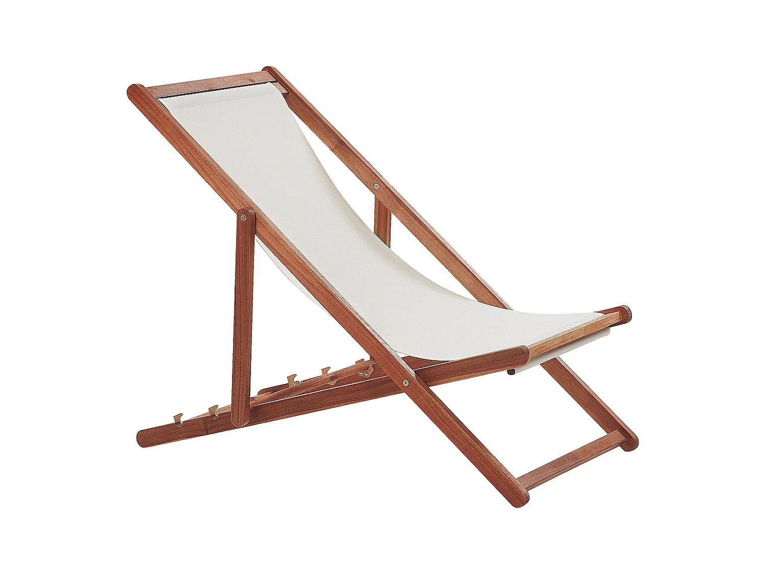 Lot de 2 chiliennes pliantes ANZIO avec tissus de remplacement Motif floral Acacia Marron foncé