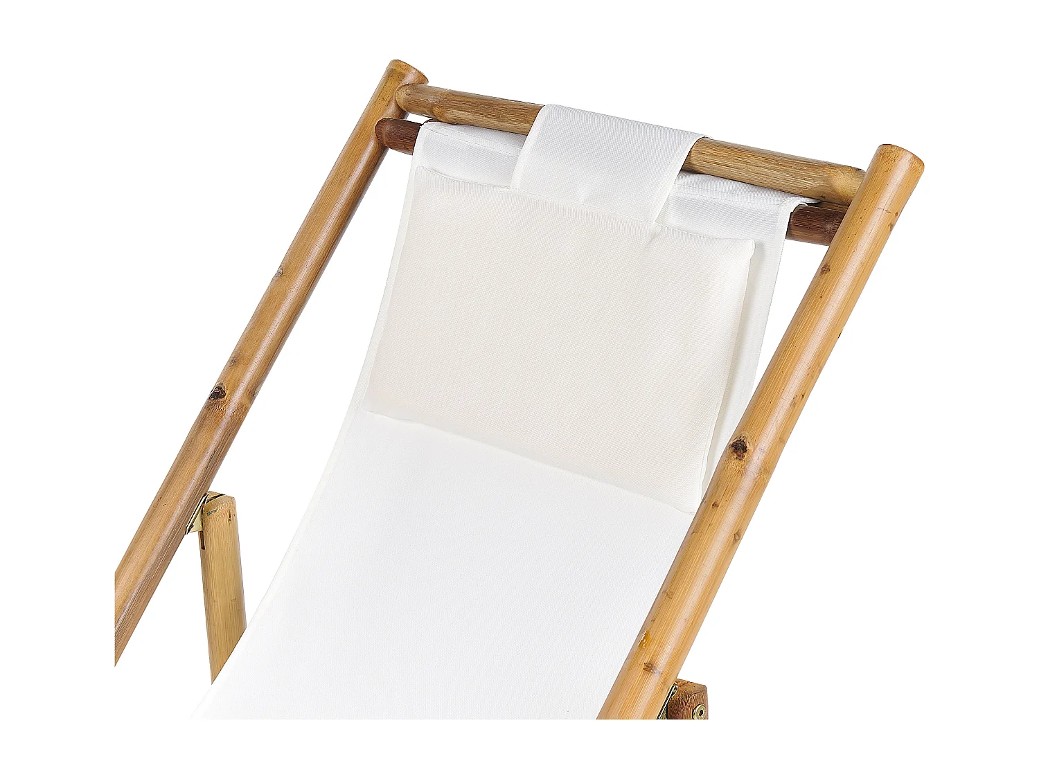 Lot de 2 chiliennes pliantes ATRANI Bambou Beige clair