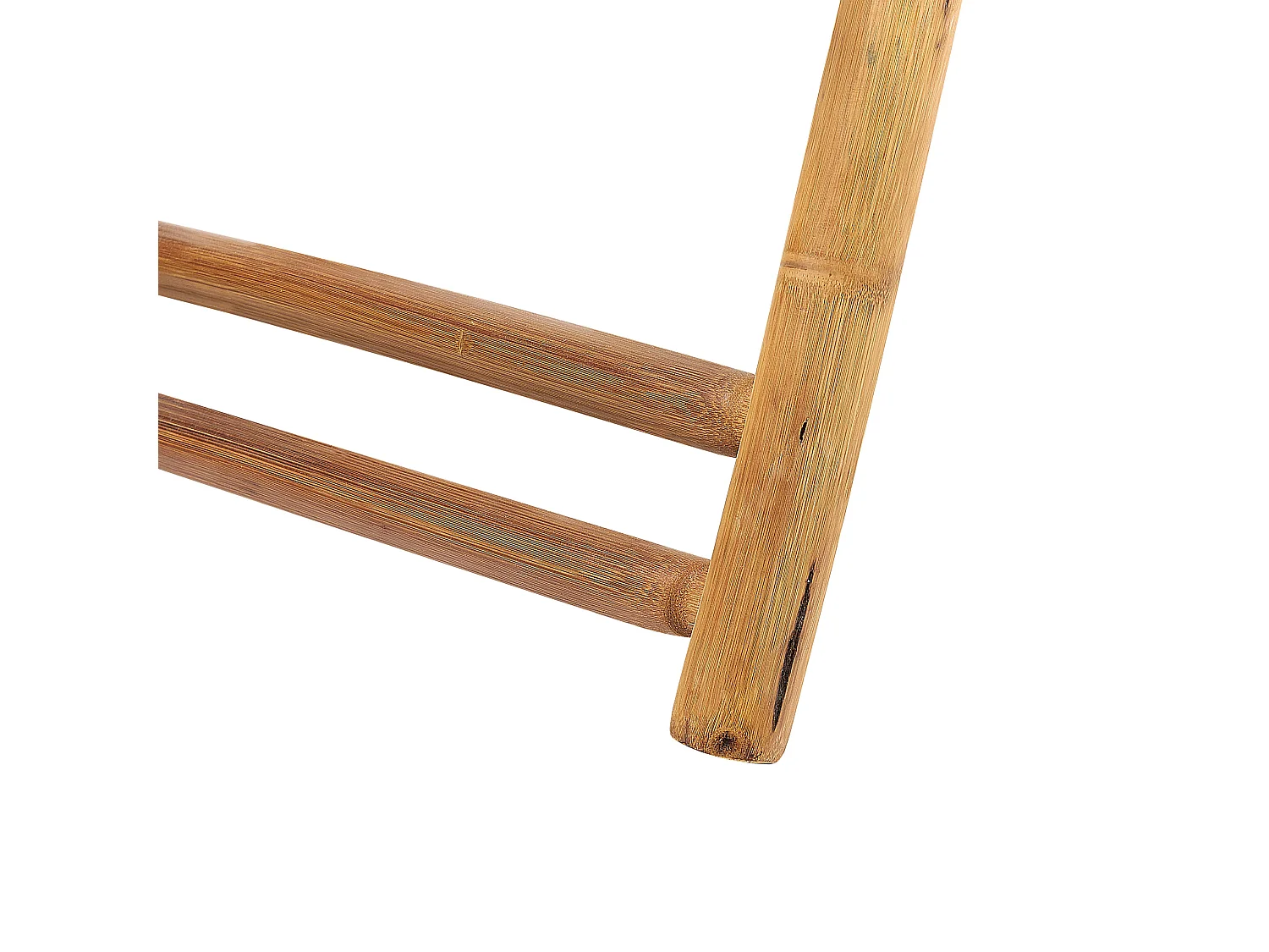 Set of 2 Folding Deck Chairs ATRANI Bamboo Light Beige