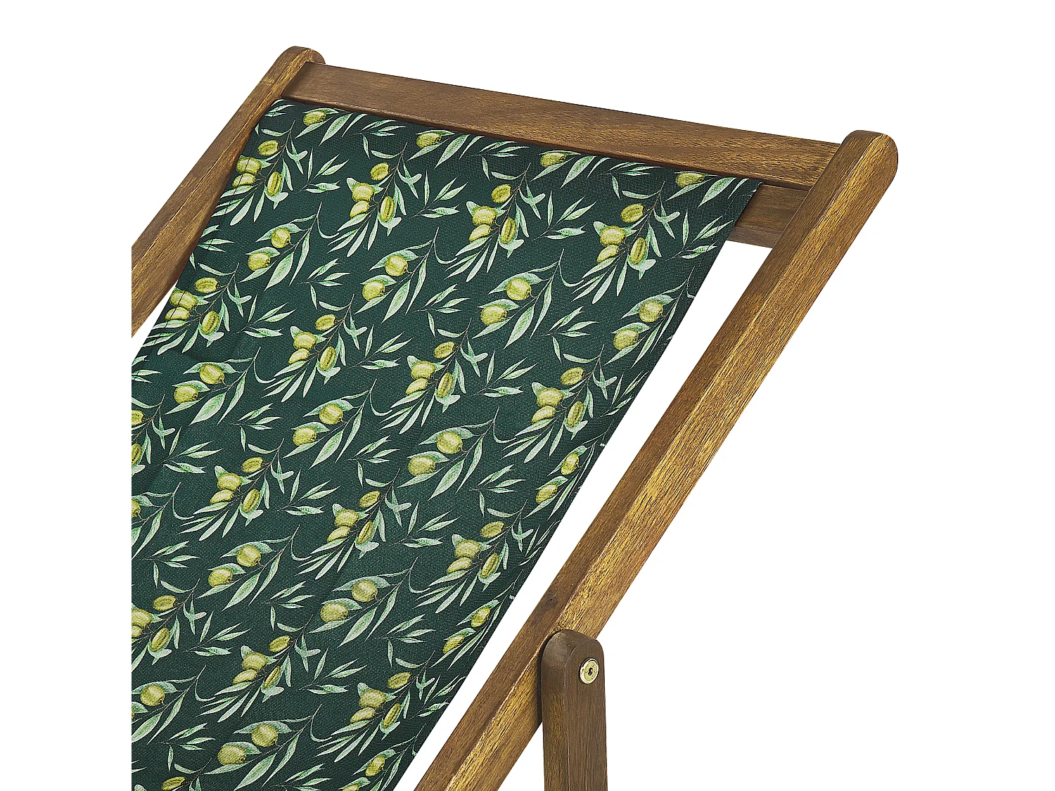 Set di 2 sedie a sdraio pieghevoli ANZIO con Tessuti di Ricambio Motivo floreale Legno d'acacia Marrone chiaro