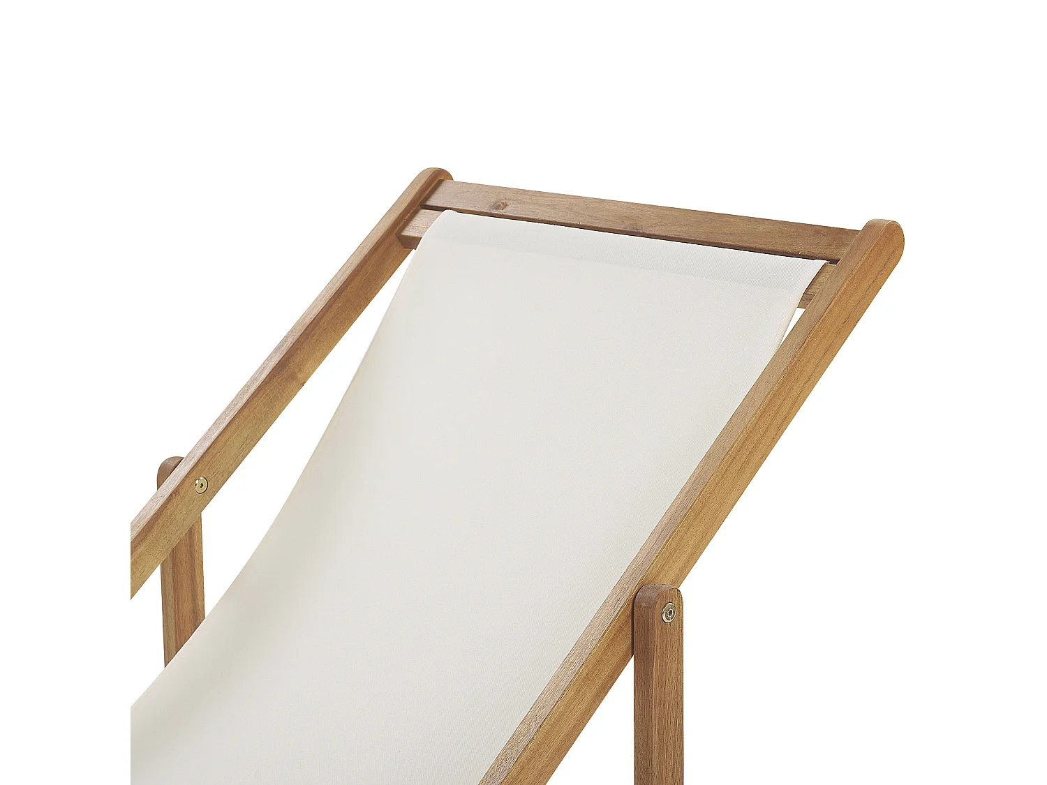 Set di 2 sedie a sdraio pieghevoli ANZIO con Tessuti di Ricambio Motivo floreale Legno d'acacia Marrone chiaro