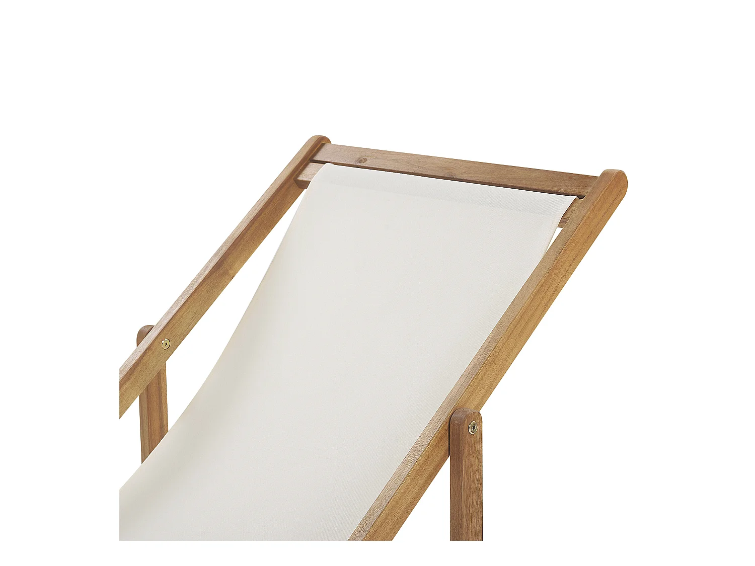 Set van 2 inklapbare ligstoelen ANZIO met vervangende hoezen Abstract motief Acaciahout Lichtbruin