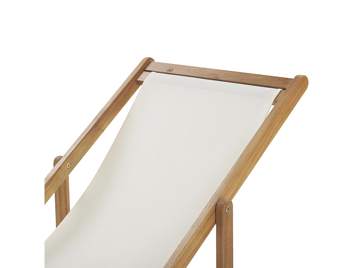 Set van 2 inklapbare ligstoelen ANZIO met vervangende hoezen Abstract motief Acaciahout Lichtbruin