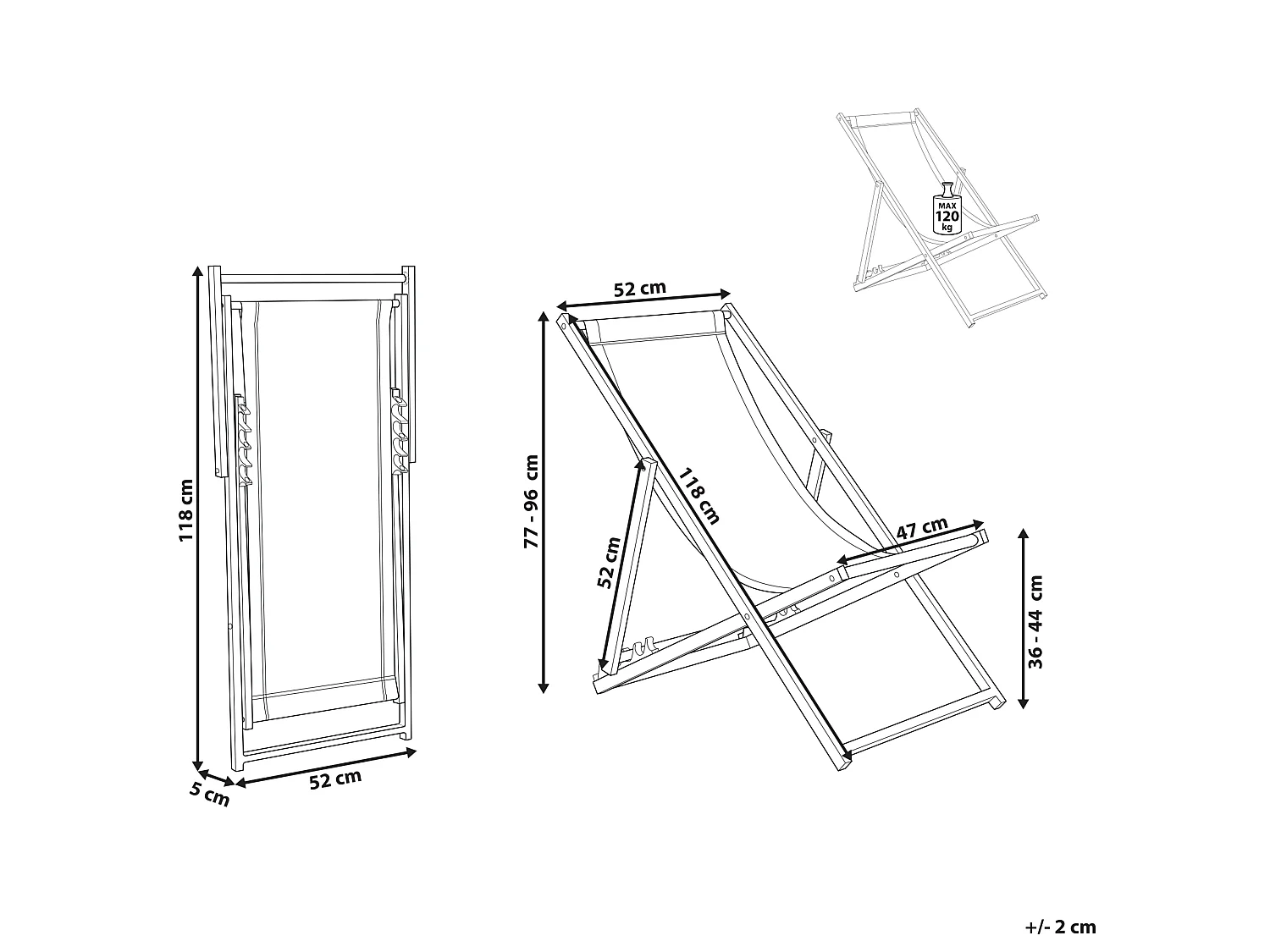 Chilienne pliante LOCRI Métal Rouge