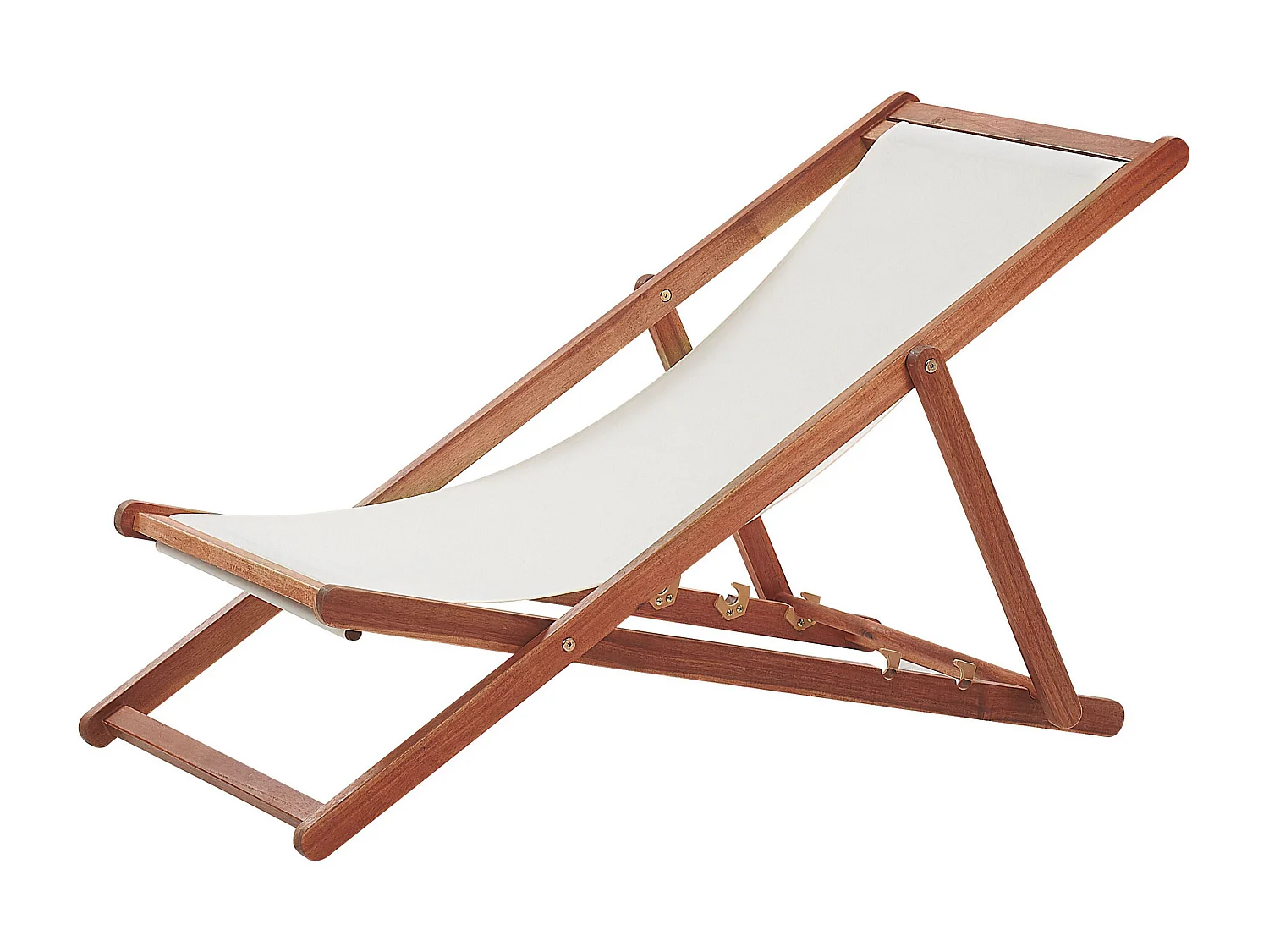 Sedia a sdraio pieghevole ANZIO Legno d'acacia Marrone scuro