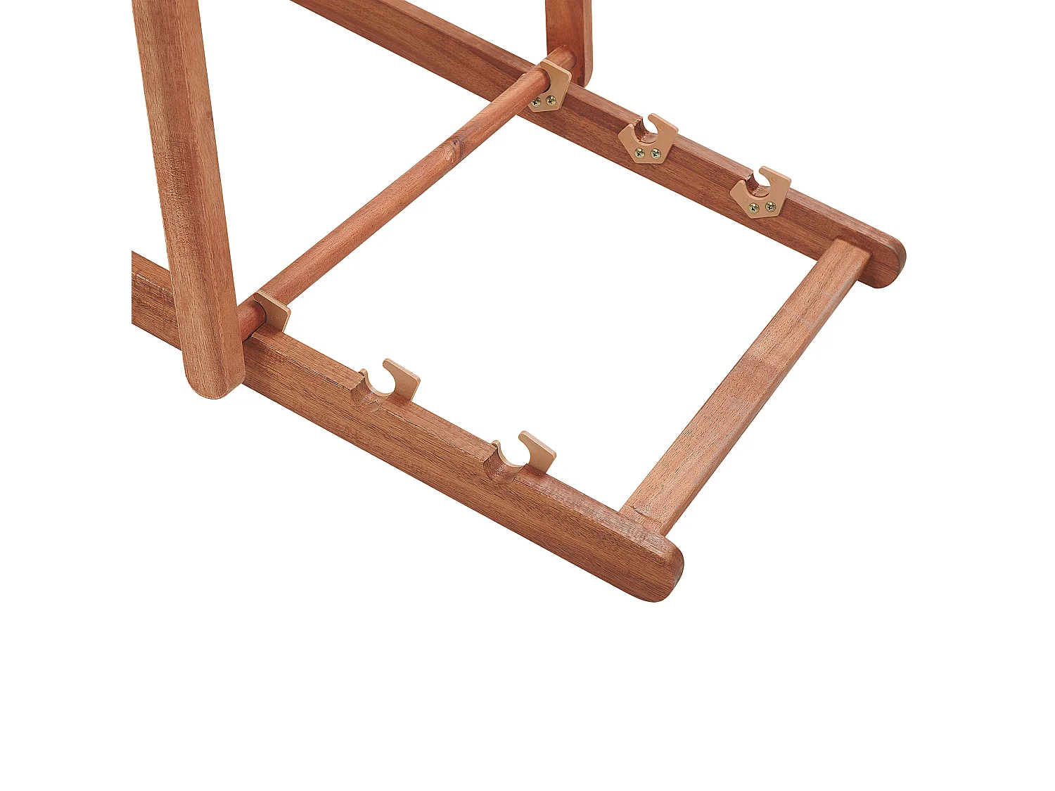 Set van 2 inklapbare ligstoelen ANZIO met vervangende hoezen Dieren motief Acaciahout Donkerbruin