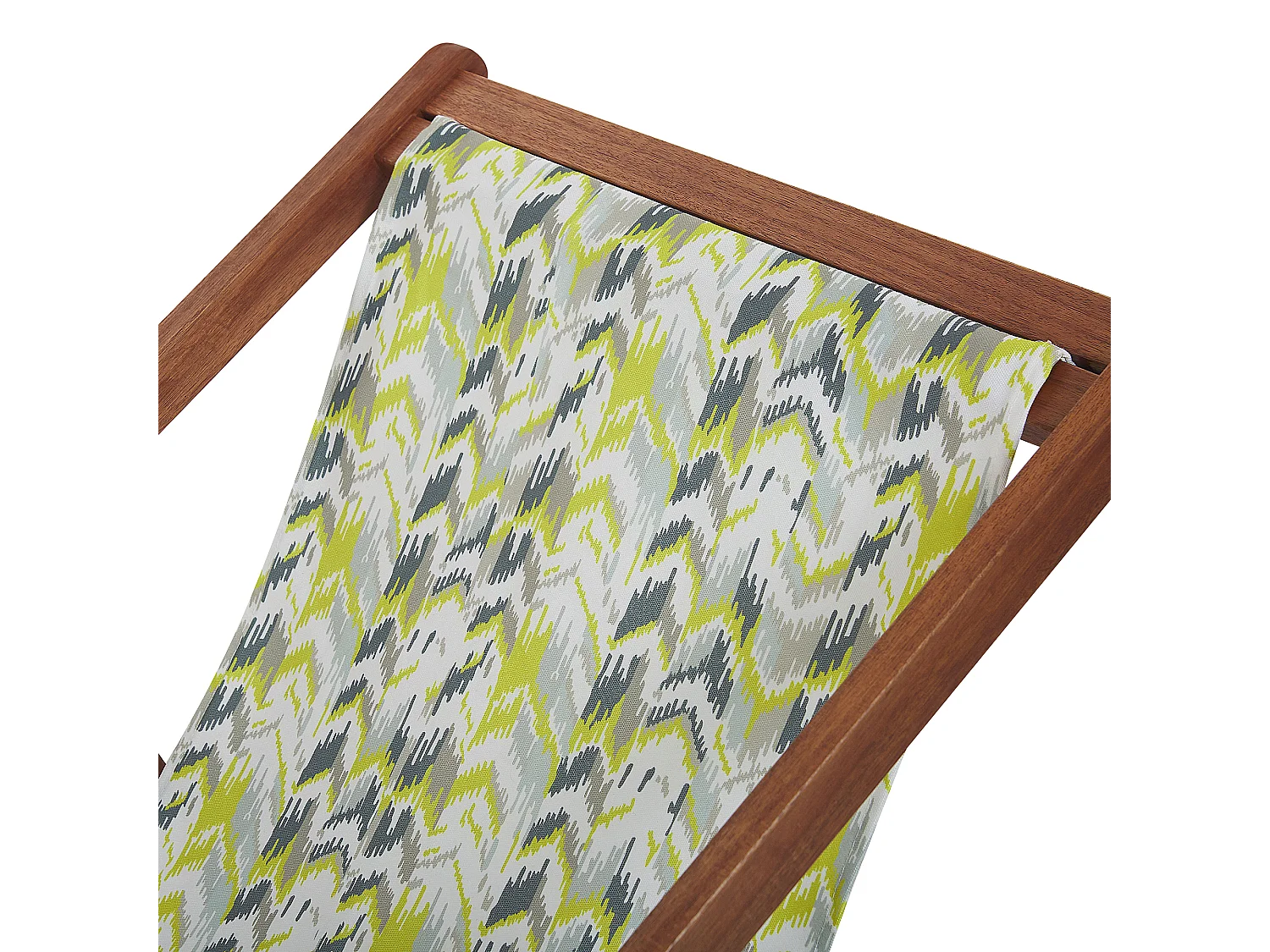 Set di 2 sedie a sdraio pieghevoli ANZIO con Tessuti di Ricambio Motivo astratto Legno d'acacia Marrone scuro