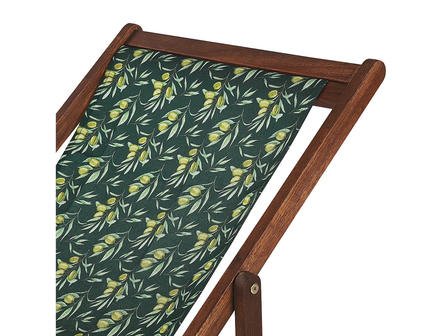 Set van 2 inklapbare ligstoelen ANZIO met vervangende hoezen Bloemen motief Acaciahout Donkerbruin