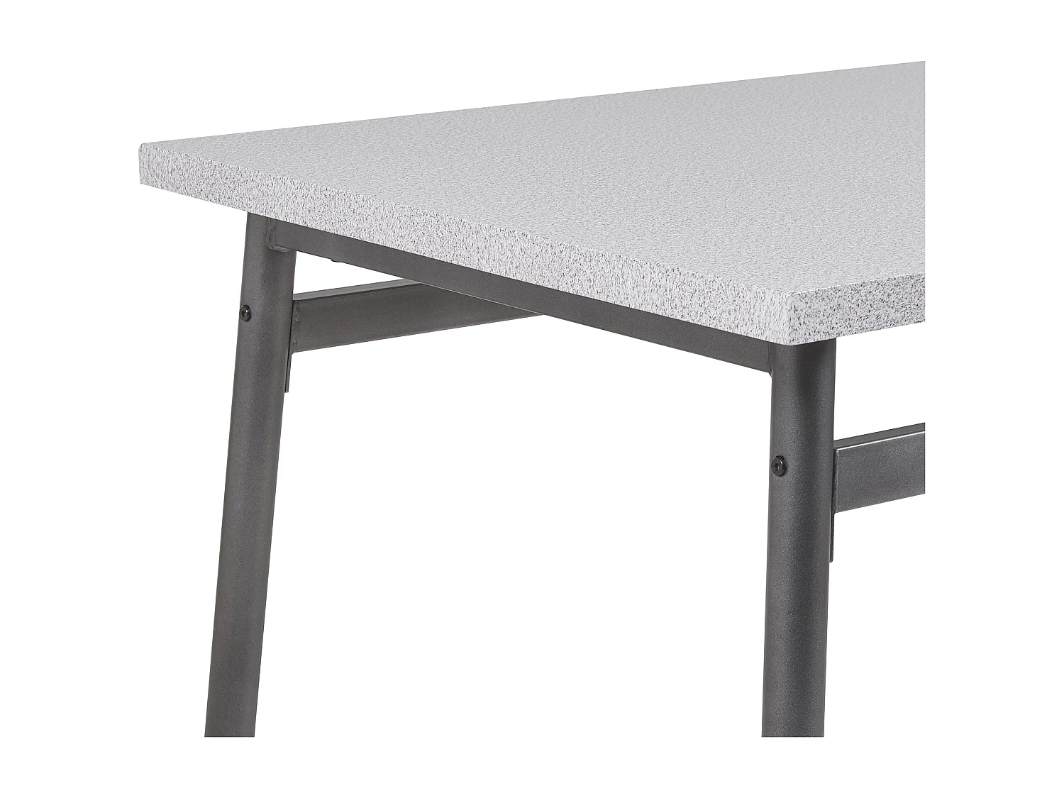 Ensemble de salle à manger gris clair et noir 4 places VELDEN