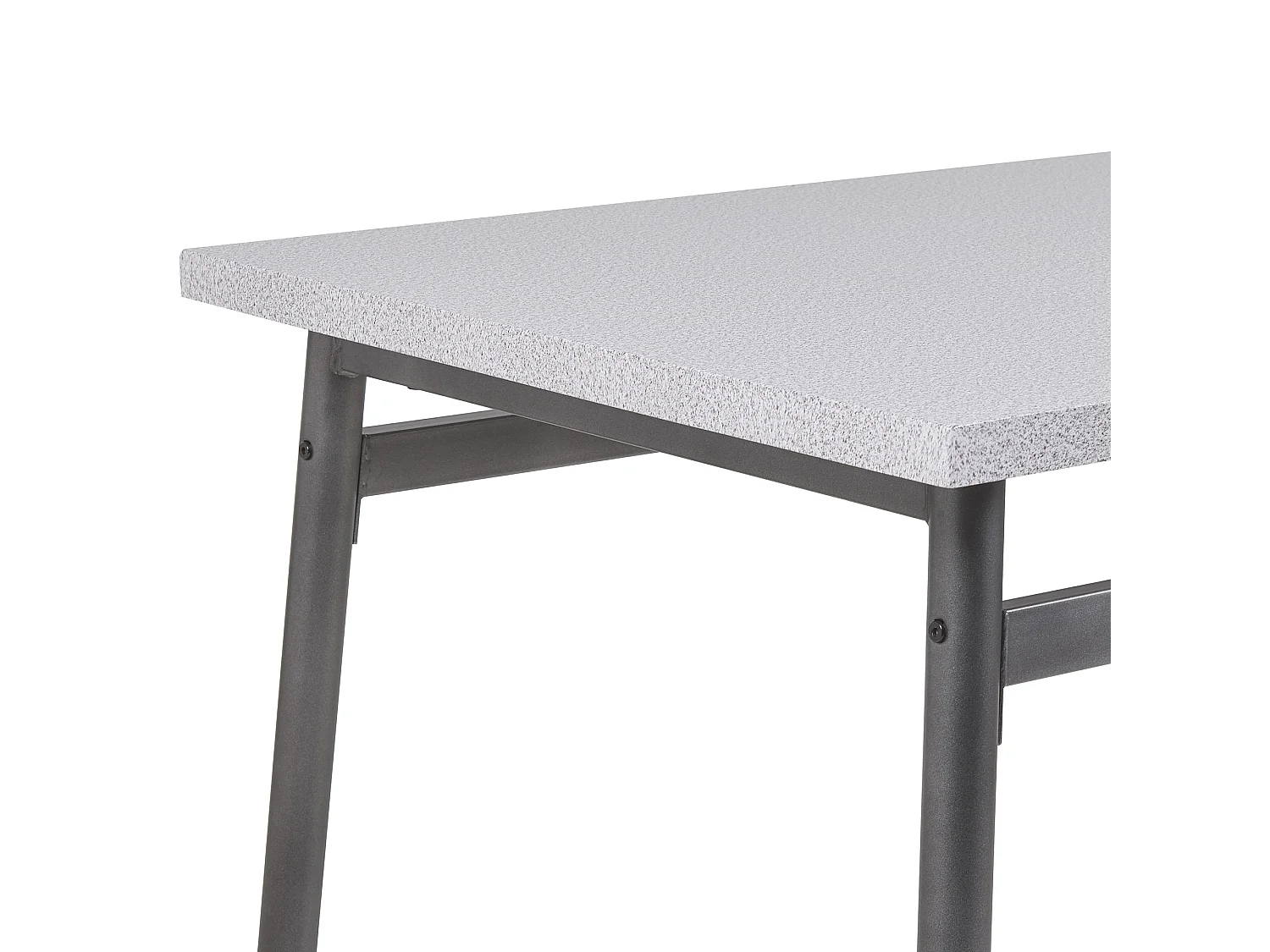 Ensemble de salle à manger gris clair et noir 4 places VELDEN