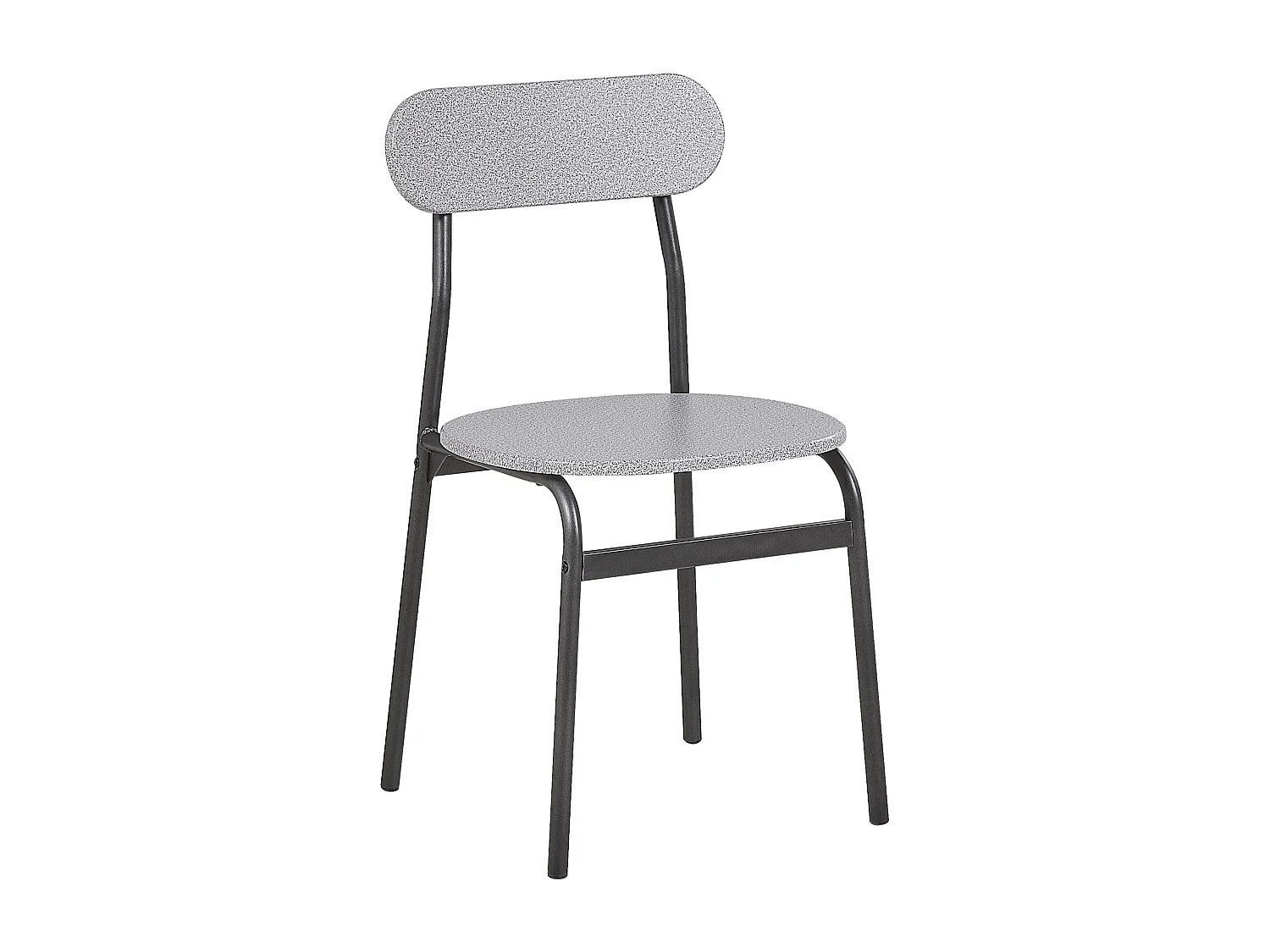 Ensemble de salle à manger gris clair et noir 4 places VELDEN