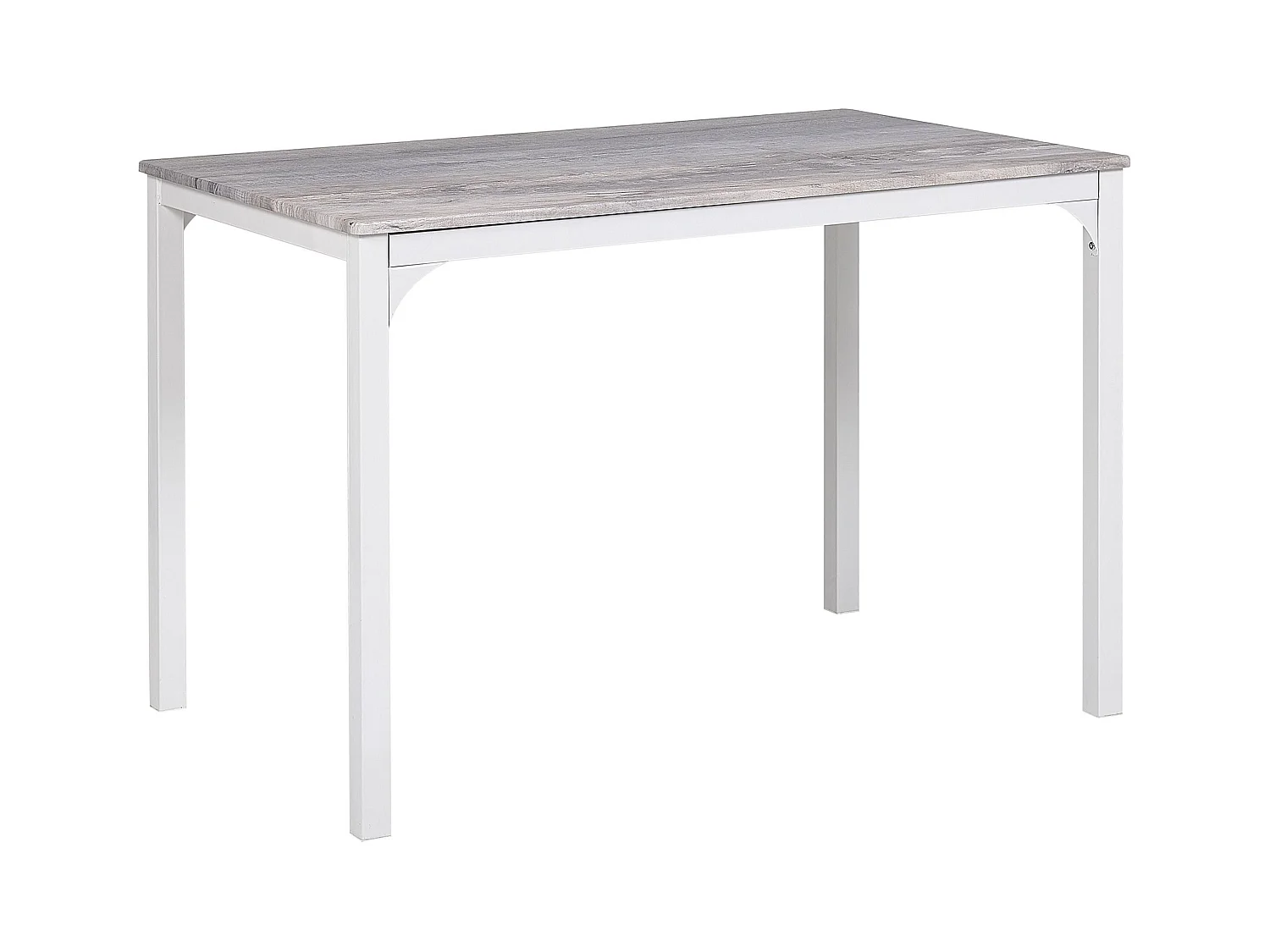 Essgruppe Holzoptik grau / weiß 4-Sitzer 110 x 70 cm BISMARCK