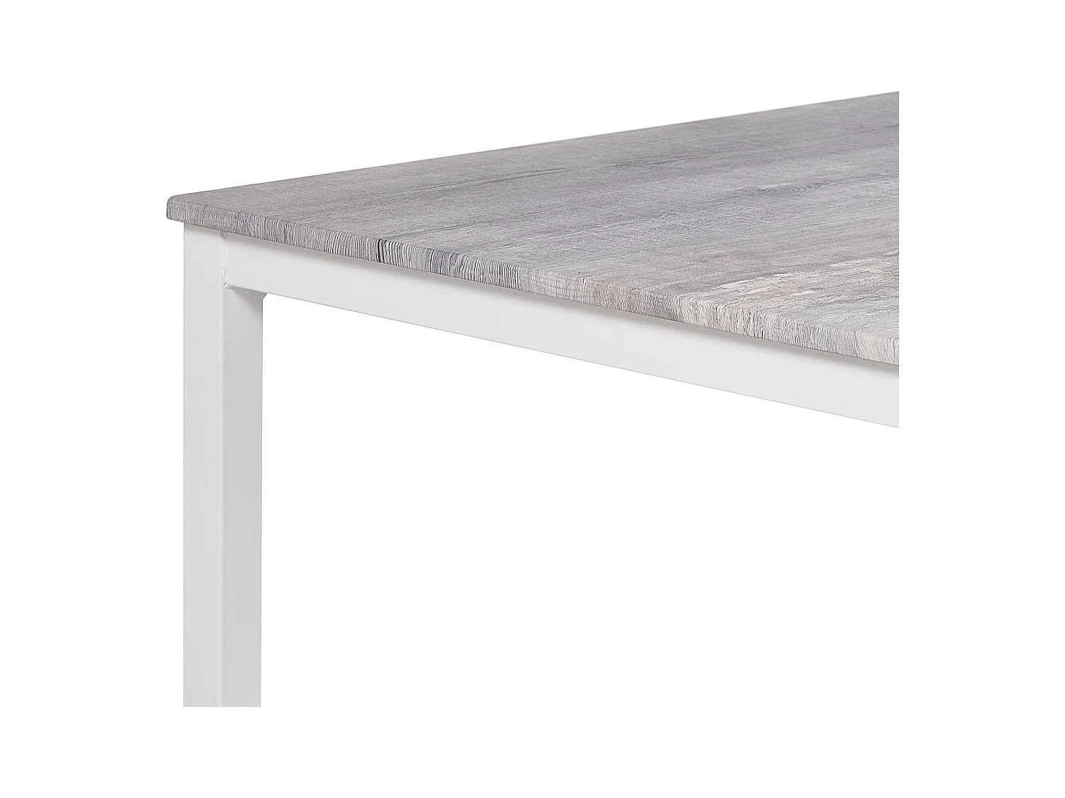 Essgruppe Holzoptik grau / weiß 4-Sitzer 110 x 70 cm BISMARCK