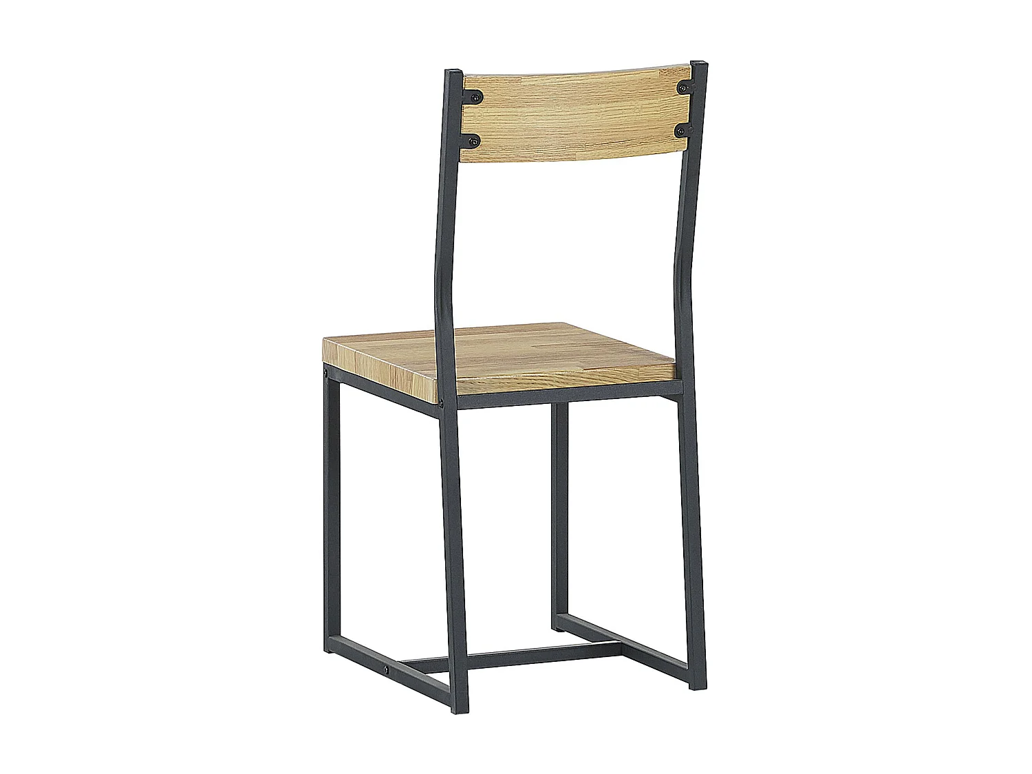 Essgruppe heller Holzfarbton / schwarz 4-Sitzer 110 x 70 cm 2 Stühle und Bank FLIXTON