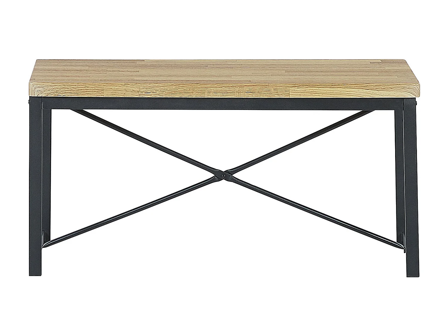 Set da pranzo 4 posti legno chiaro e nero FLIXTON