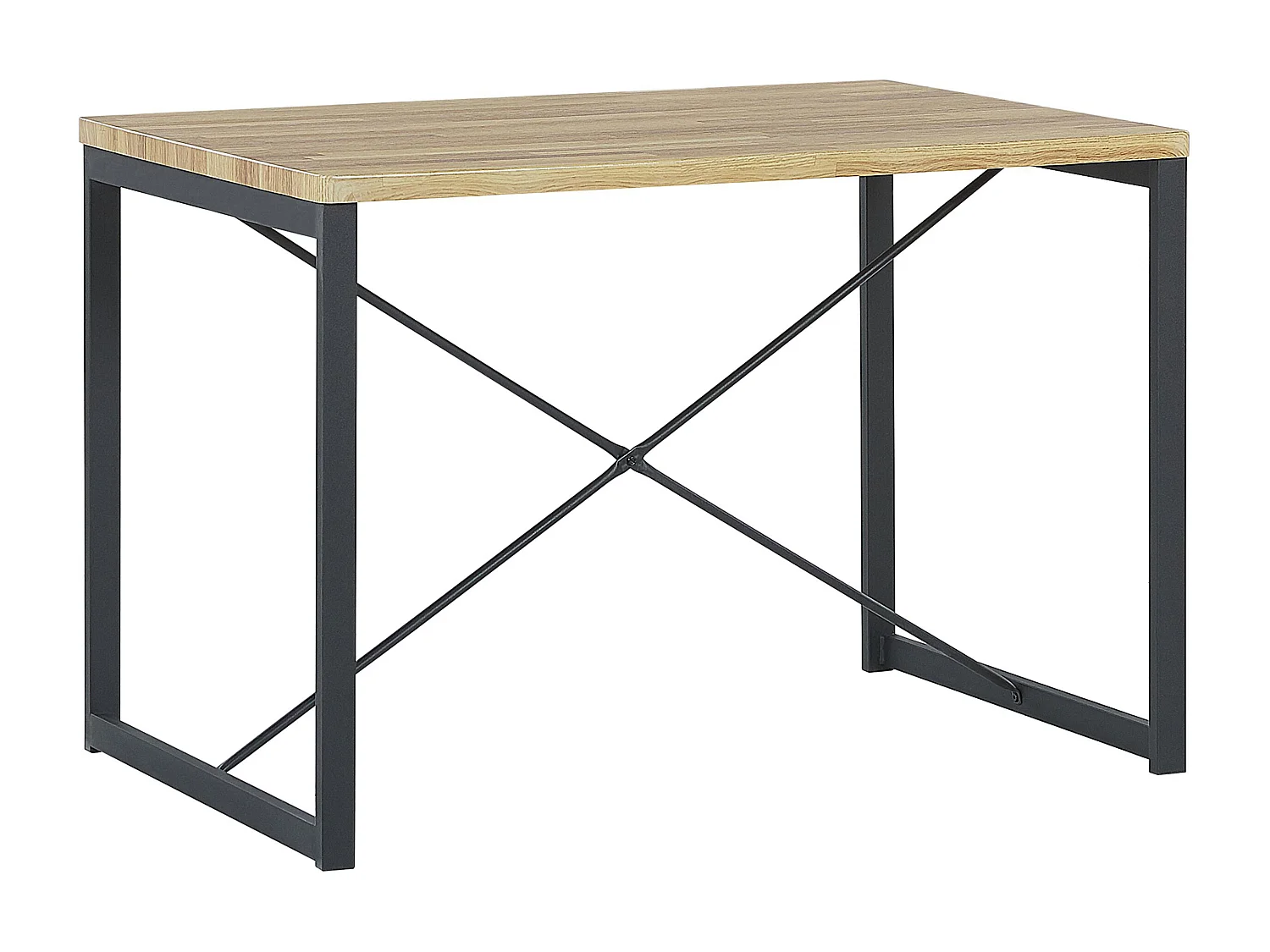 Conjunto de refeição 4 lugares em castanho claro e preto FLIXTON