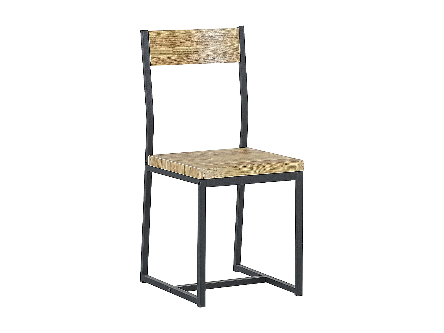 Ensemble de salle à manger effet bois clair et noir 4 places FLIXTON