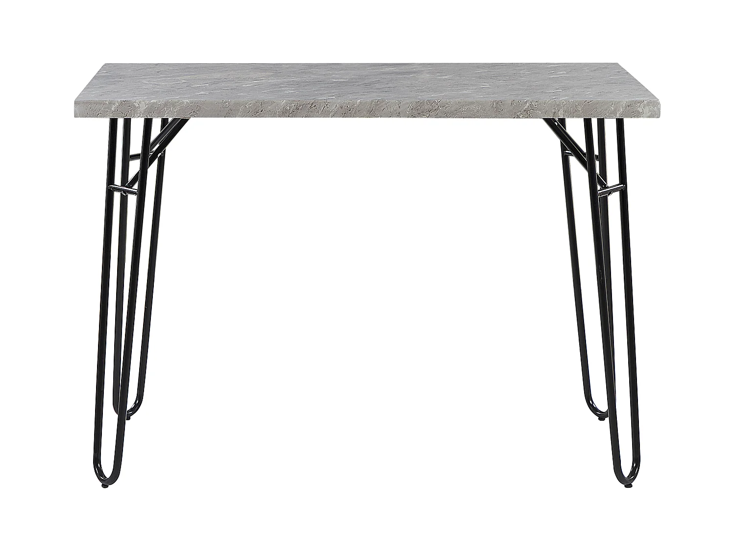 Essgruppe Marmor Optik grau 4-Sitzer 110 x 70 cm KEMPTON