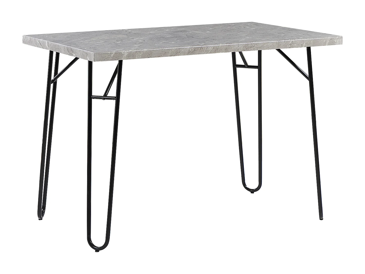 Essgruppe Marmor Optik grau 4-Sitzer 110 x 70 cm KEMPTON