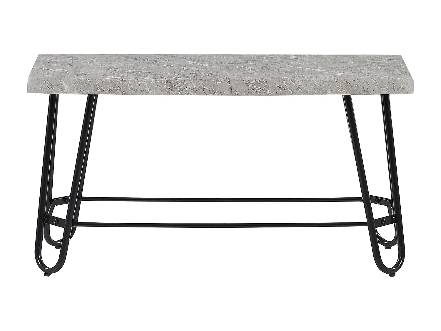 Essgruppe Marmor Optik grau 4-Sitzer 110 x 70 cm KEMPTON