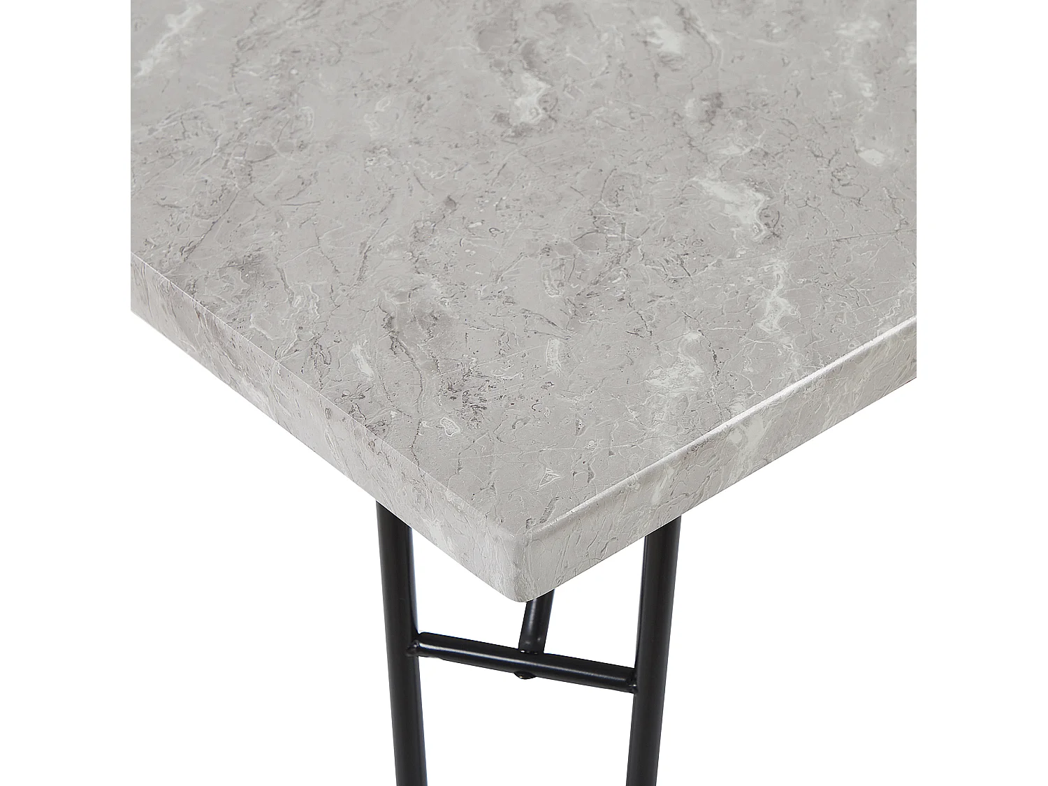 Essgruppe Marmor Optik grau 4-Sitzer 110 x 70 cm KEMPTON