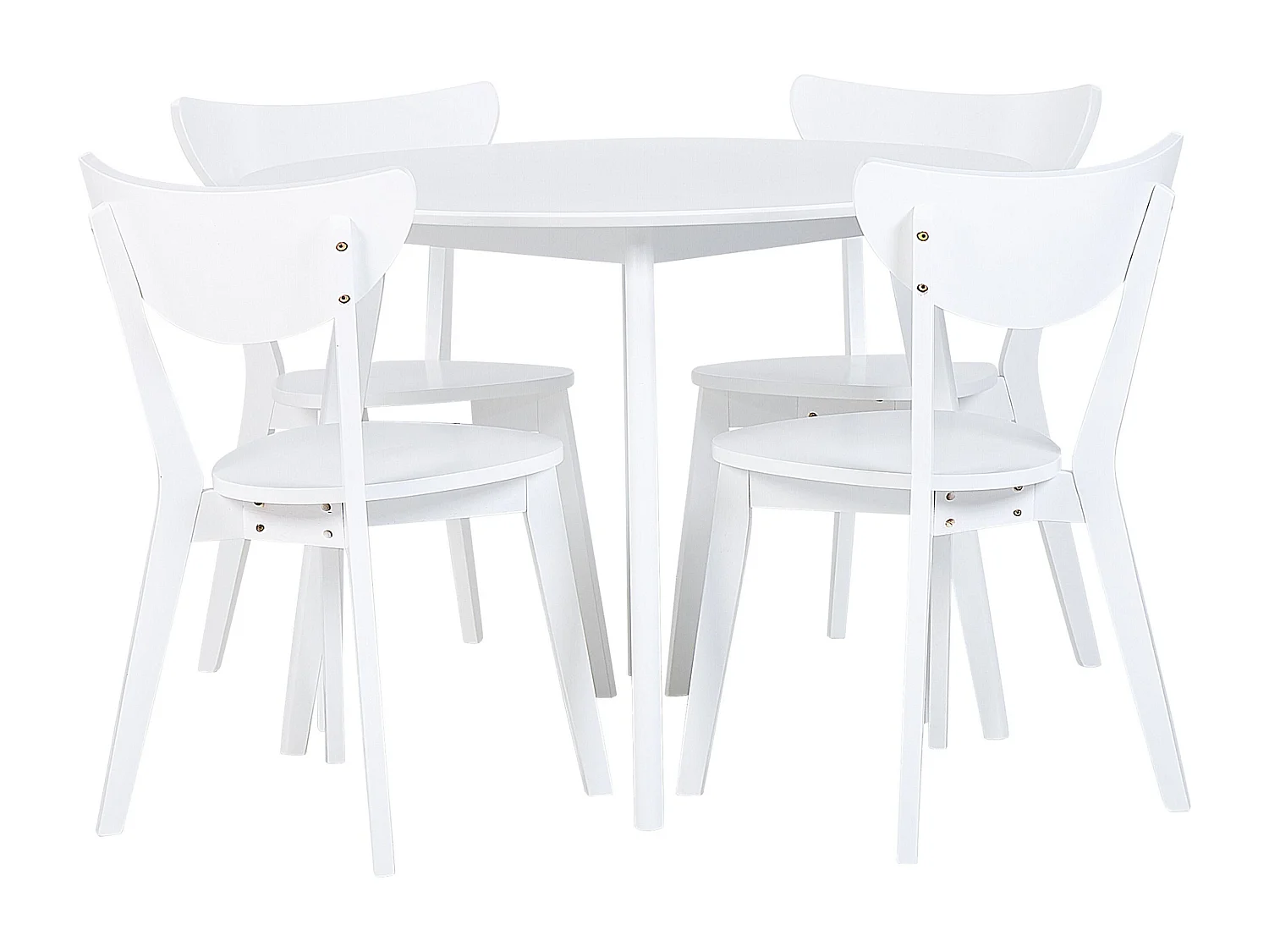 Set di 4 sedie da pranzo bianche ROXBY