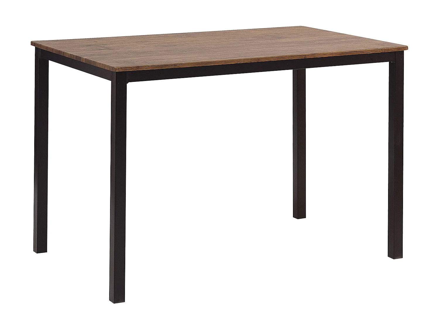 Conjunto de refeição 4 lugares castanho escuro e preto HAMRY