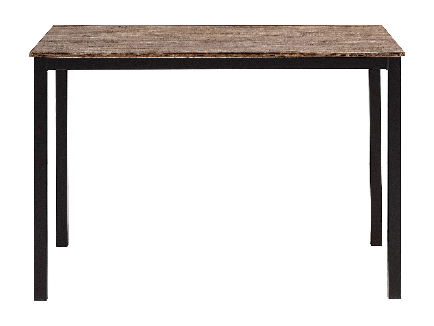 Conjunto de refeição 4 lugares castanho escuro e preto HAMRY