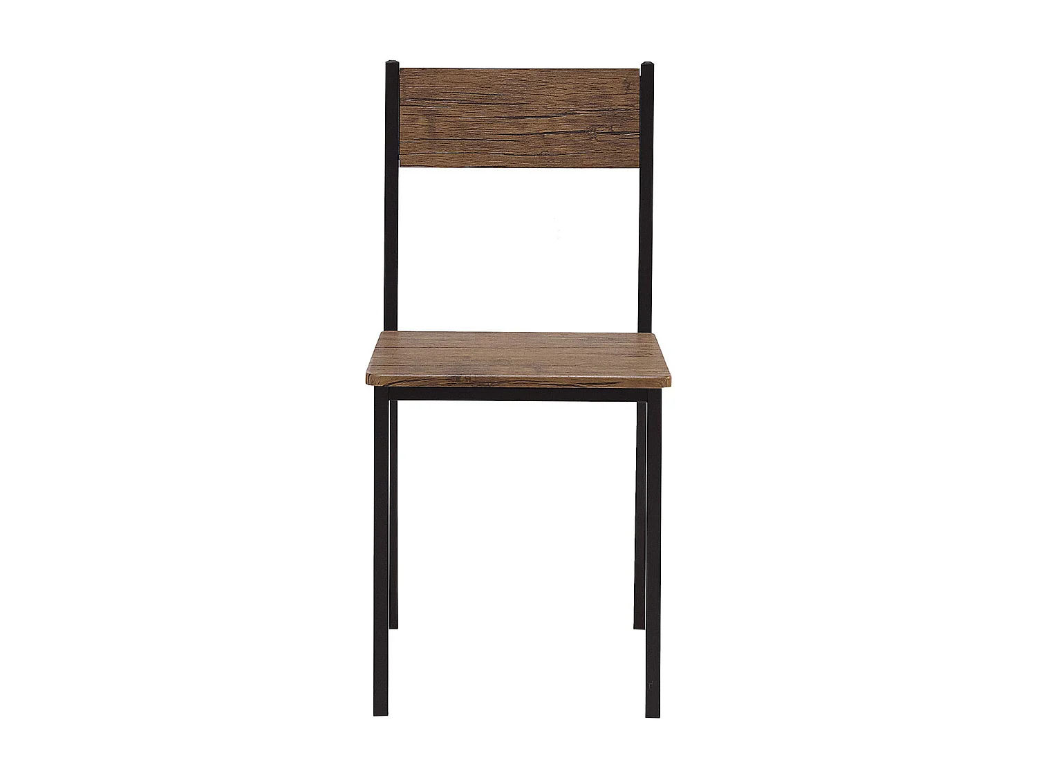 Conjunto de refeição 4 lugares castanho escuro e preto HAMRY