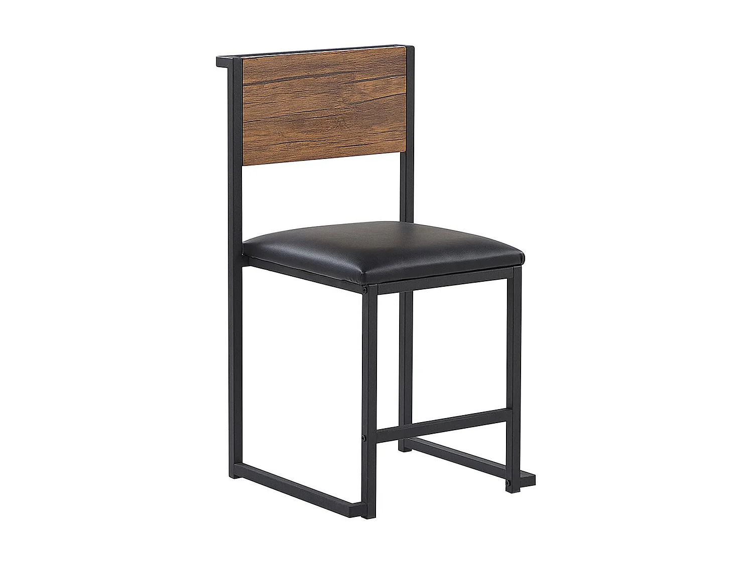 Ensemble table de salle à manger et 4 chaises effet bois foncé BURTON