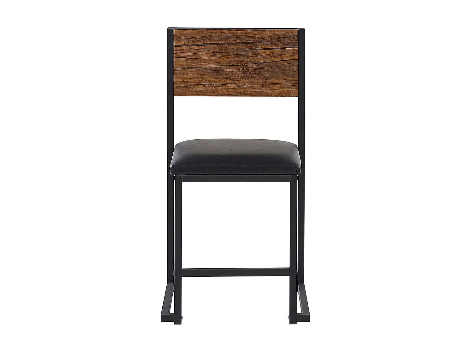 Ensemble table de salle à manger et 4 chaises effet bois foncé BURTON