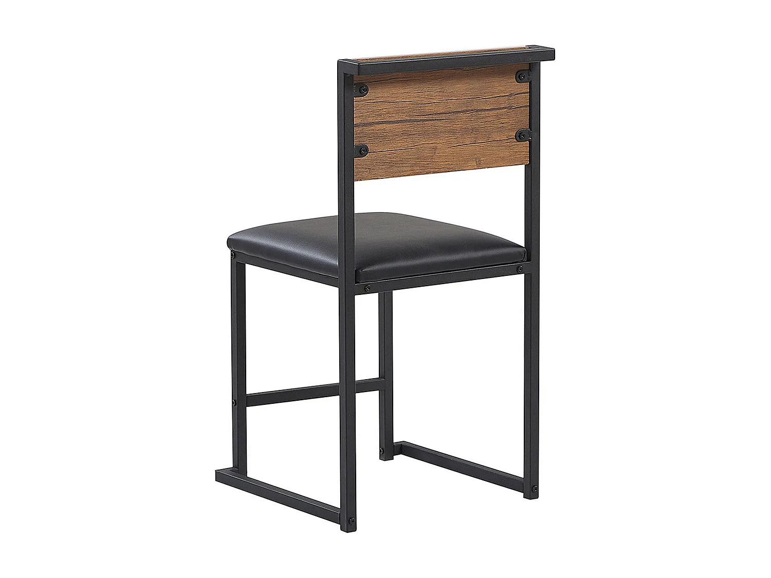 Ensemble table de salle à manger et 4 chaises effet bois foncé BURTON