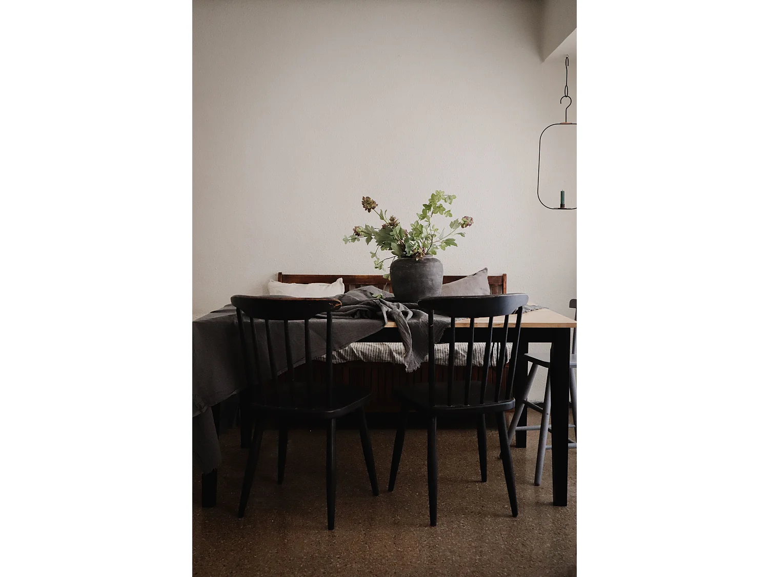 Tavolo da pranzo 6 posti legno/nero GEORGIA