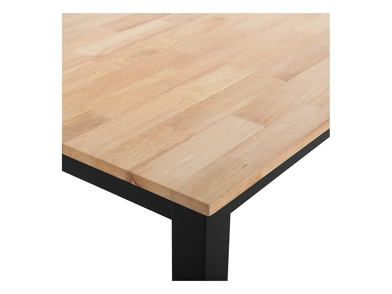 Set da pranzo 4 posti legno chiaro/nero HOUSTON
