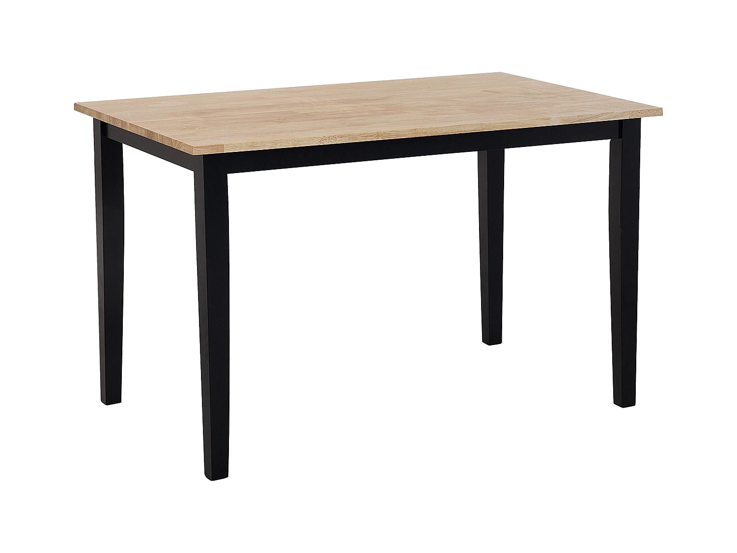 Set da pranzo 4 posti legno chiaro/nero HOUSTON