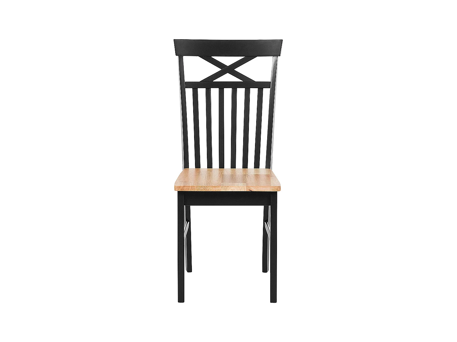 Set da pranzo 4 posti legno chiaro/nero HOUSTON