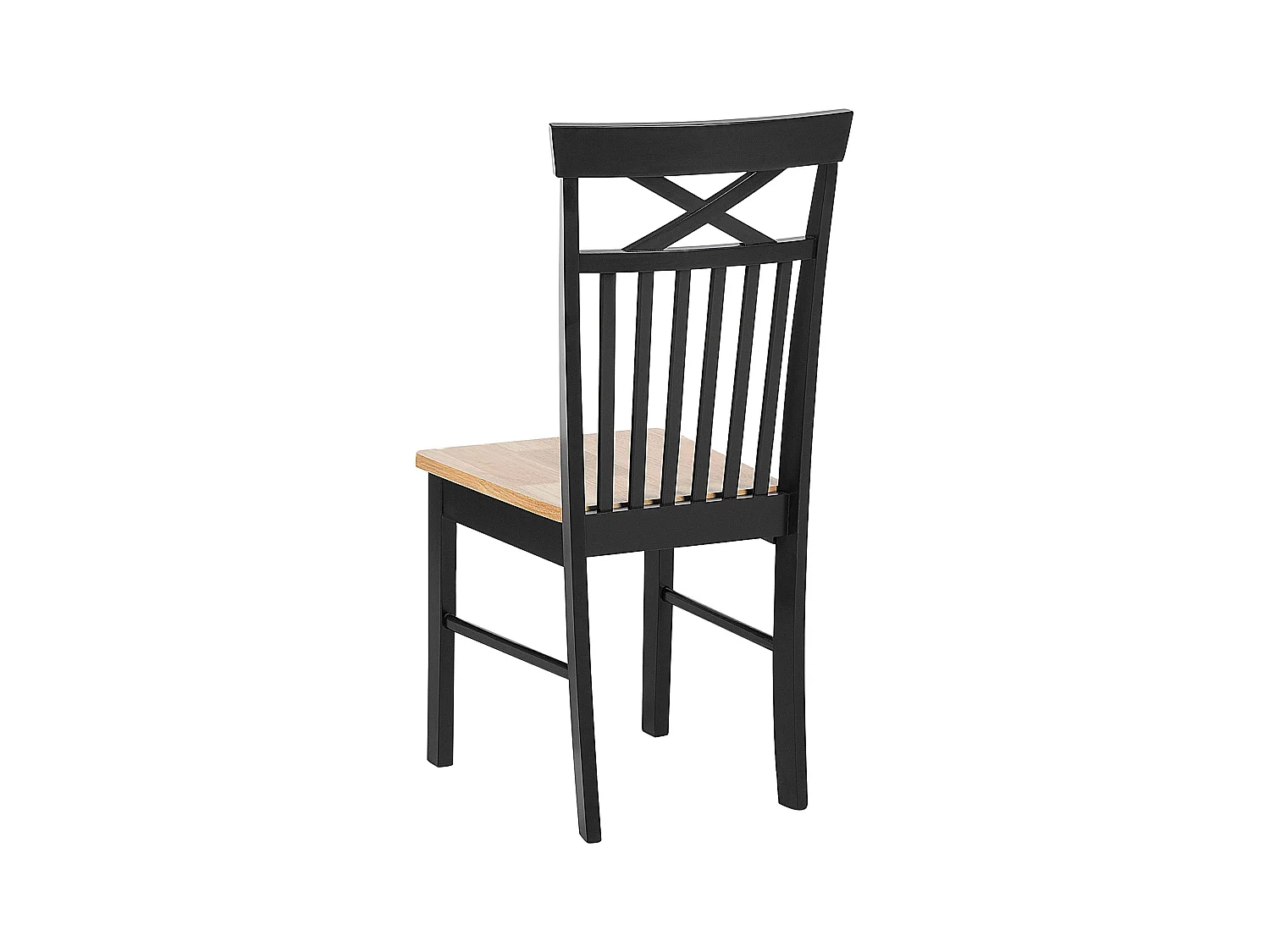 Set da pranzo 4 posti legno chiaro/nero HOUSTON