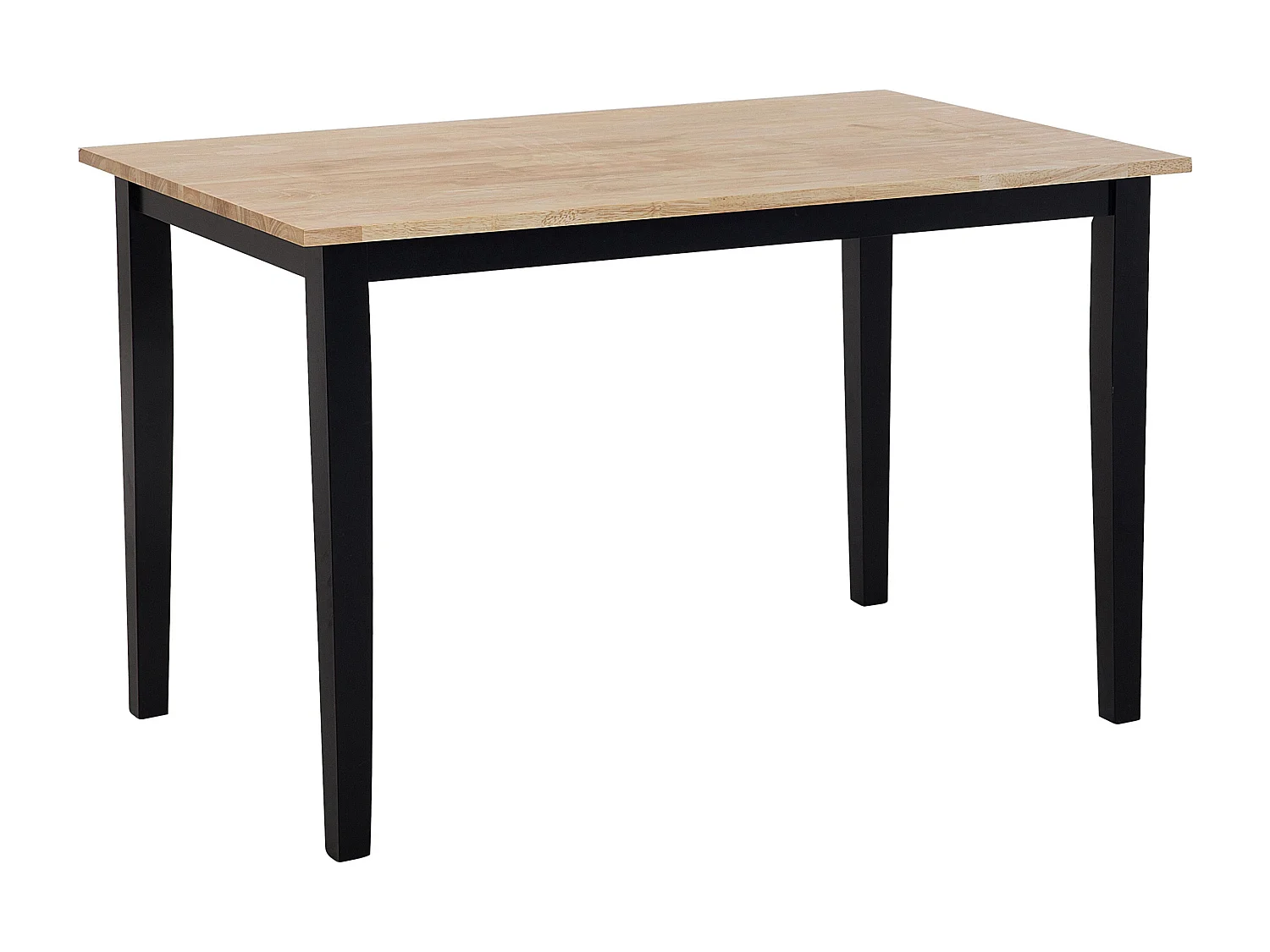 Set da pranzo 4 posti legno chiaro/nero HOUSTON