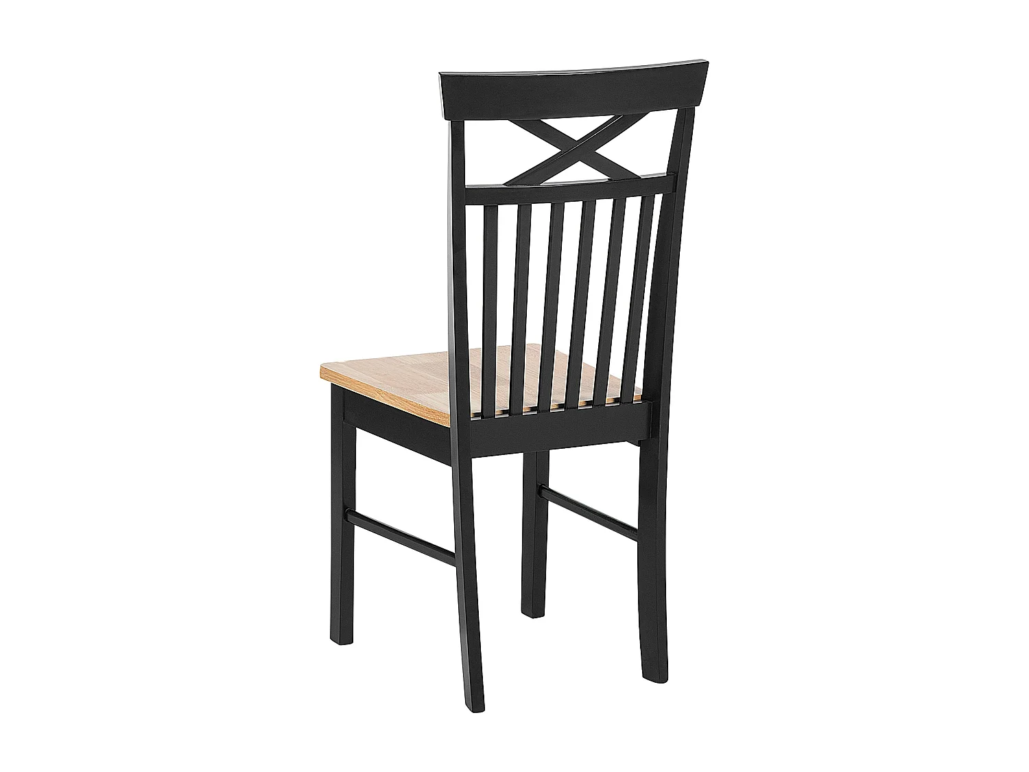 Set da pranzo 4 posti legno chiaro/nero HOUSTON