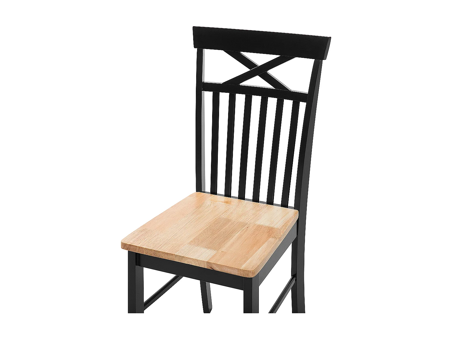 Set da pranzo 4 posti legno chiaro/nero HOUSTON