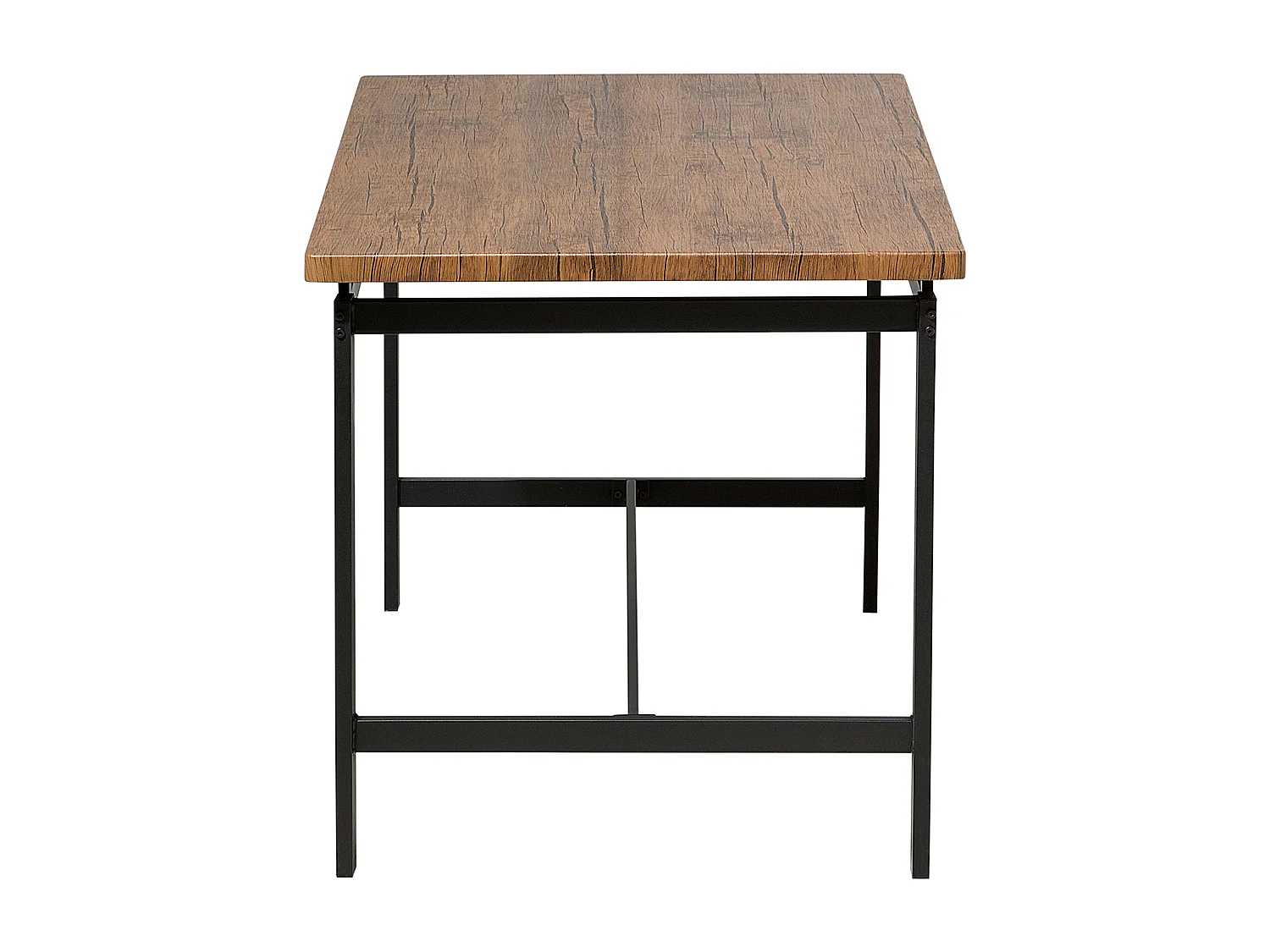 Set da pranzo 4 posti legno scuro e nero ARLINGTON