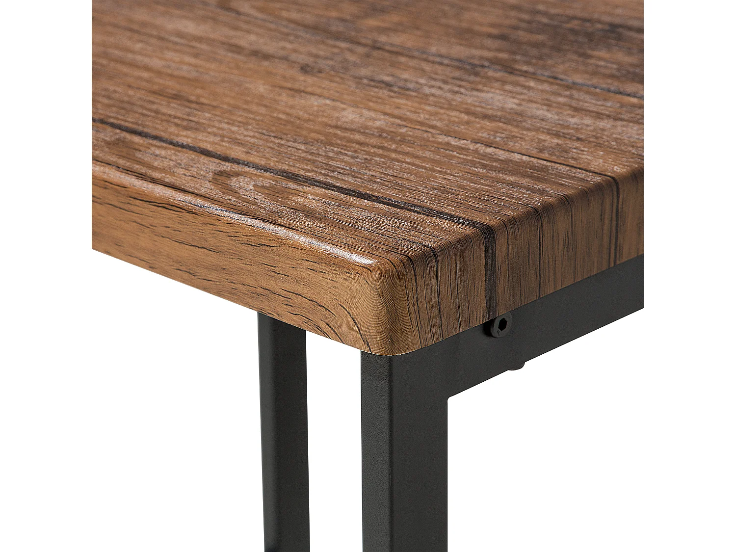 Set da pranzo 4 posti legno scuro e nero ARLINGTON