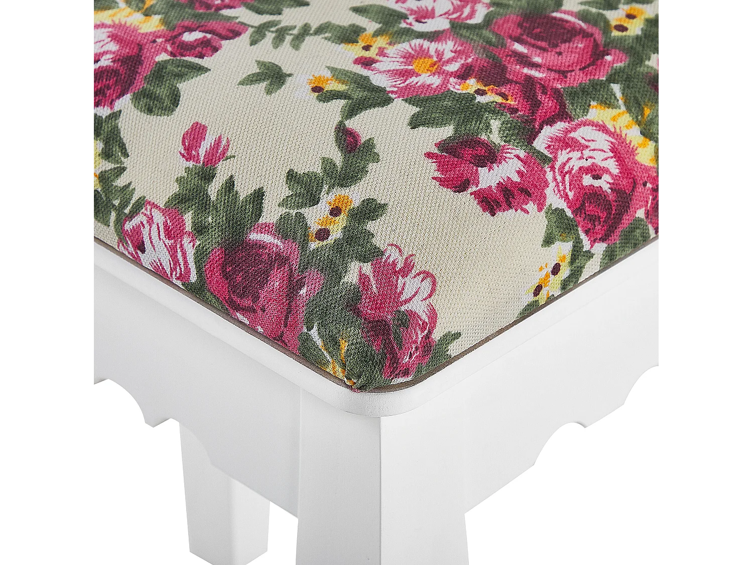 Coiffeuse avec miroir et tabouret AMOUR Blanc