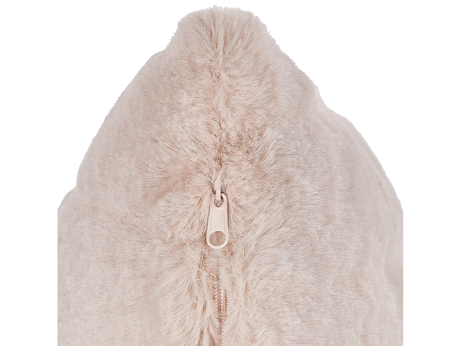 Lot de 2 coussins décoratifs PUMILA Fourrure synthétique 45 x 45 cm Rose pastel Unicolore