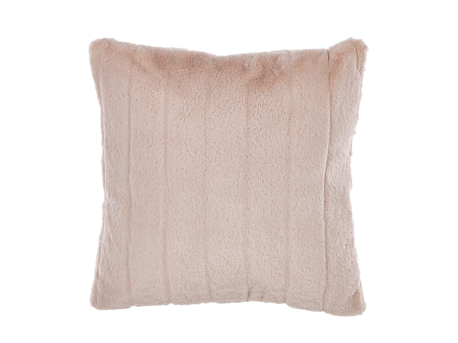 Lot de 2 coussins décoratifs PUMILA Fourrure synthétique 45 x 45 cm Rose pastel Unicolore