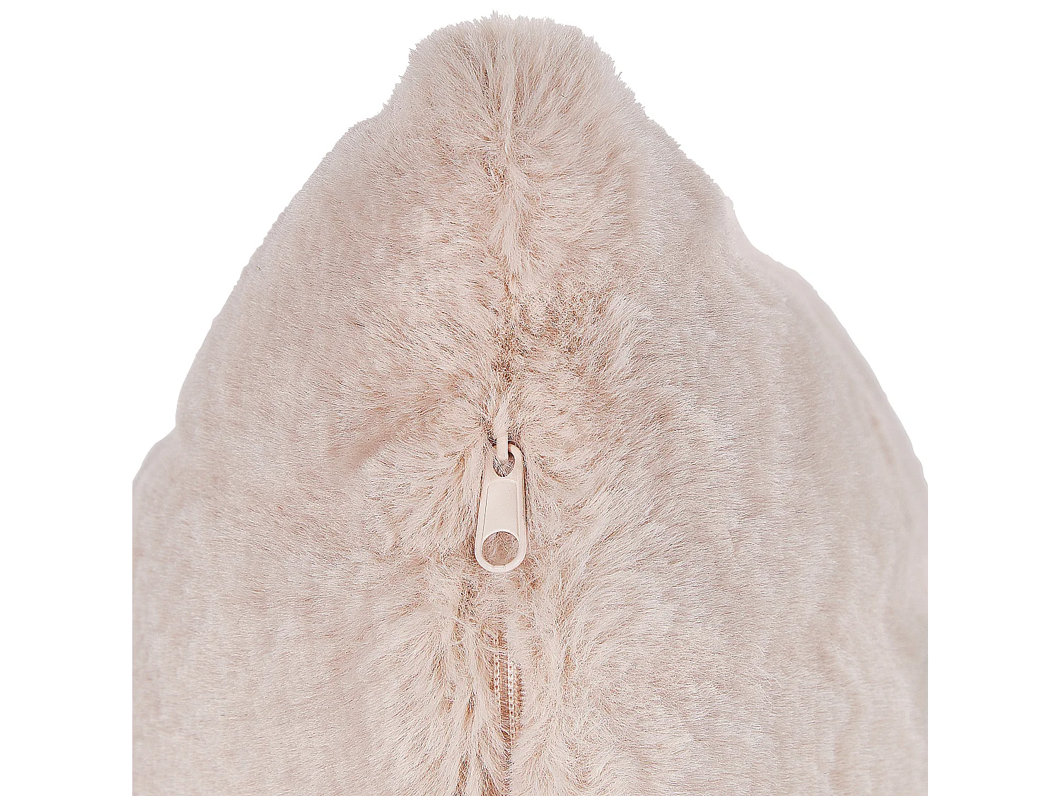 Lot de 2 coussins décoratifs PUMILA Fourrure synthétique 45 x 45 cm Rose pastel Unicolore