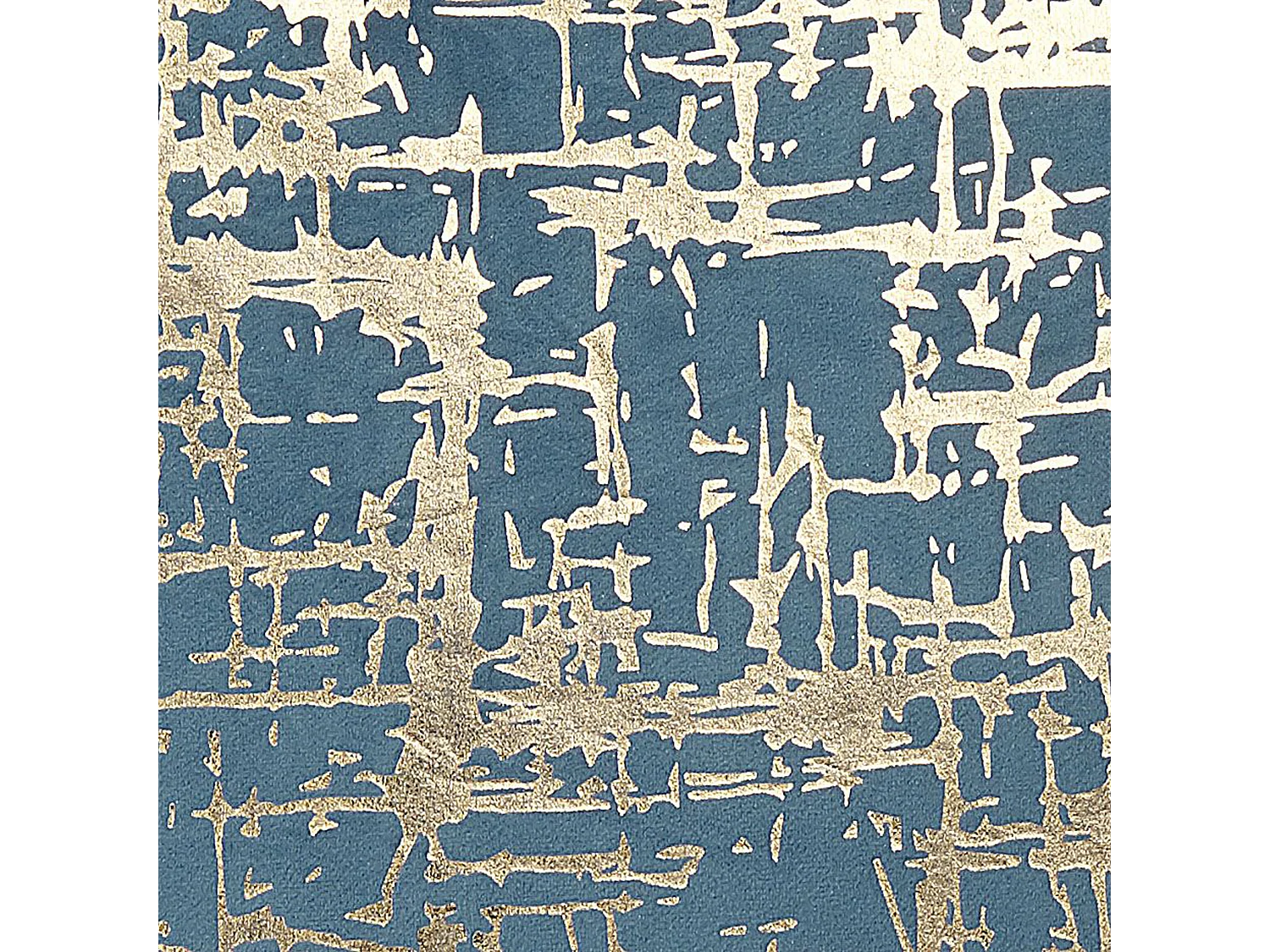 Dekokissen Baumwolle blau / gold 45 x 45 cm im 2er Set Gardenia