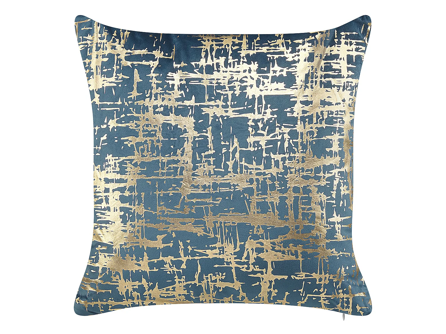 Set of 2 Decorative Cushions GARDENIA Velvet 45 x 45 cm Blue Abstract Pattern