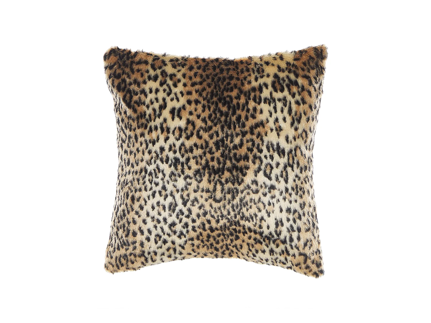 Dekokissen 2er Set FOXTAIL Webpelz 45 x 45 cm Braun Tiermuster