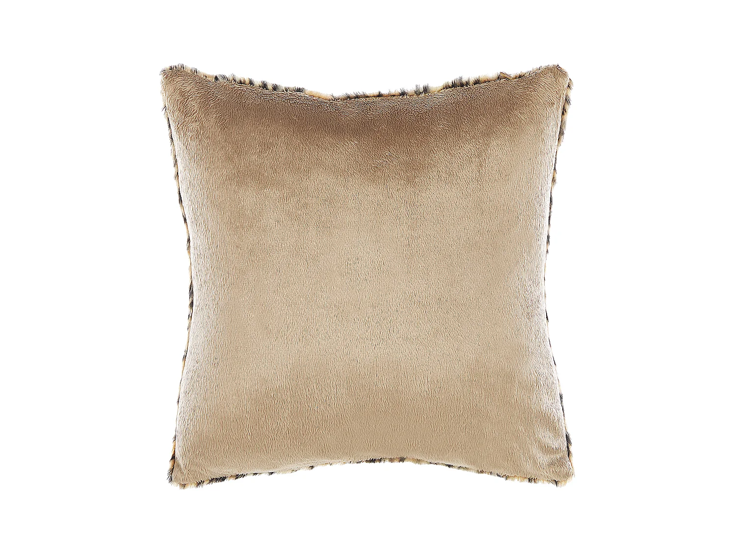 Dekokissen 2er Set FOXTAIL Webpelz 45 x 45 cm Braun Tiermuster